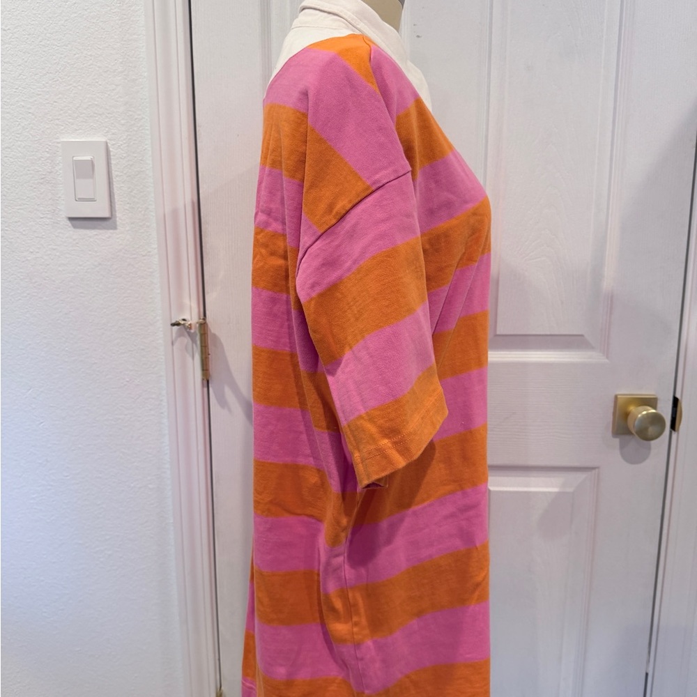 NWT Daily Practice Oversized Striped Pink and Orange Tunic - Picture 7 of 15